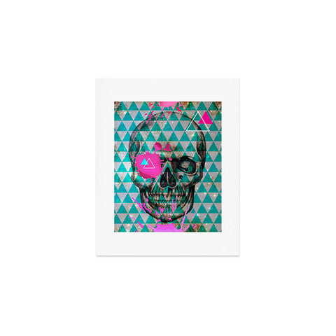 Ginger Pigg Neon Skull Art Print