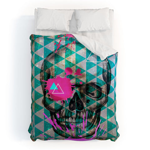 Ginger Pigg Neon Skull Duvet Cover