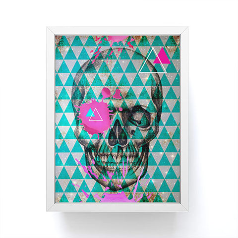 Ginger Pigg Neon Skull Framed Mini Art Print