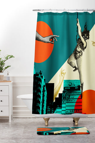 Ginger Pigg new york 2 Shower Curtain And Mat