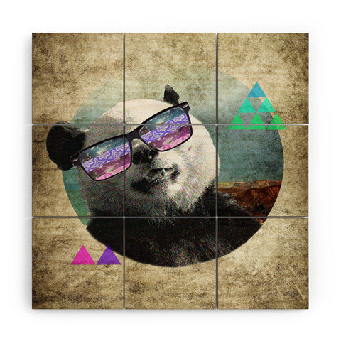 Ginger Pigg Pandamonium Wood Wall Mural