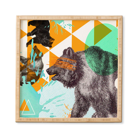 Ginger Pigg Patchwork Bear Framed Wall Art