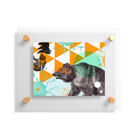 Ginger Pigg Patchwork Bear Floating Acrylic Print
