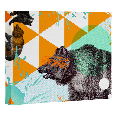 Ginger Pigg Patchwork Bear Art Canvas