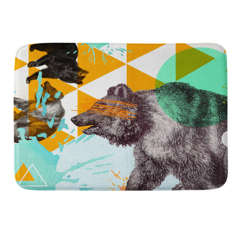 Ginger Pigg Patchwork Bear Memory Foam Bath Mat