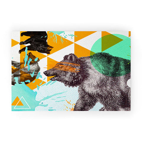 Ginger Pigg Patchwork Bear Welcome Mat