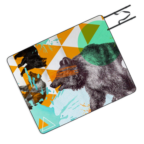 Ginger Pigg Patchwork Bear Picnic Blanket