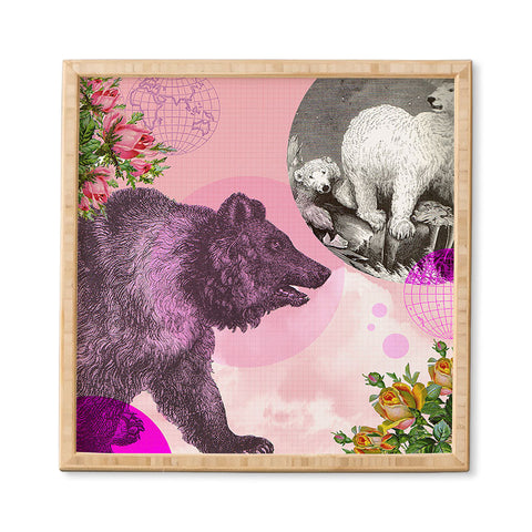 Ginger Pigg Pink Bear Framed Wall Art