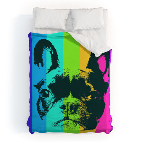 Ginger Pigg Rainbow Frenchie Duvet Cover