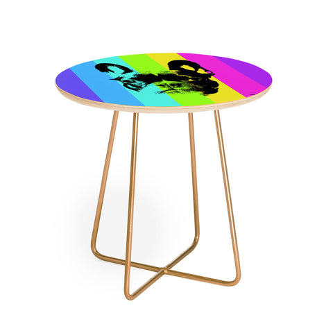 Ginger Pigg Rainbow Frenchie Round Side Table