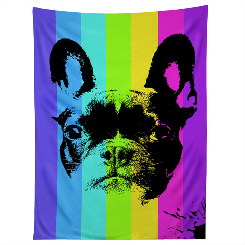 Ginger Pigg Rainbow Frenchie Tapestry