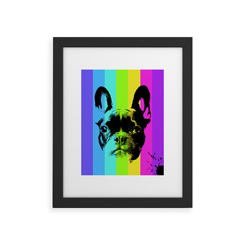 Ginger Pigg Rainbow Frenchie Framed Art Print