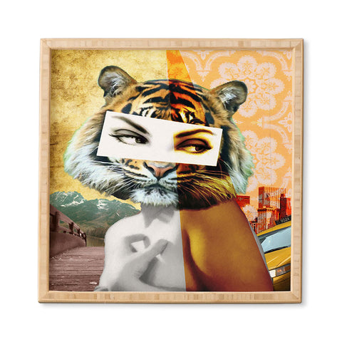 Ginger Pigg Whats New Pussy Cat Framed Wall Art