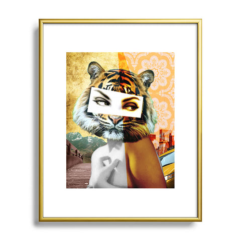 Ginger Pigg Whats New Pussy Cat Metal Framed Art Print