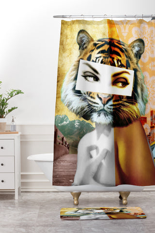 Ginger Pigg Whats New Pussy Cat Shower Curtain And Mat