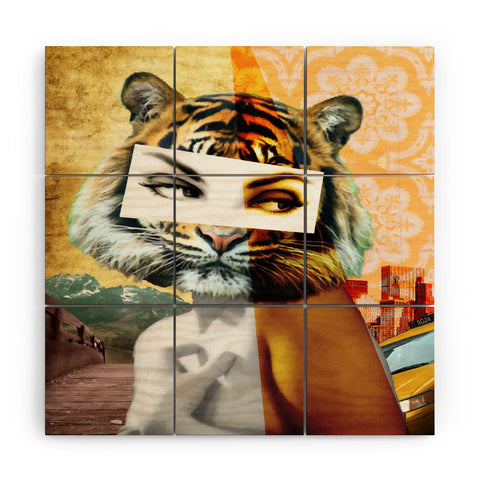 Ginger Pigg Whats New Pussy Cat Wood Wall Mural