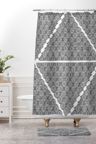 Gneural 55 Coffee Cups Shower Curtain And Mat