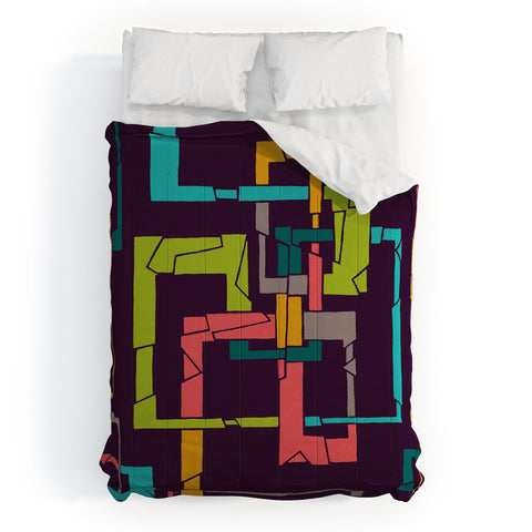 Gneural Broken Pipes Multicolor Comforter