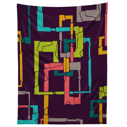 Gneural Broken Pipes Multicolor Tapestry