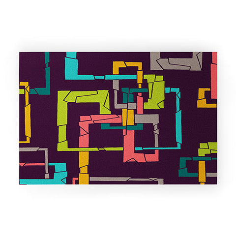 Gneural Broken Pipes Multicolor Welcome Mat