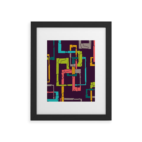 Gneural Broken Pipes Multicolor Framed Art Print