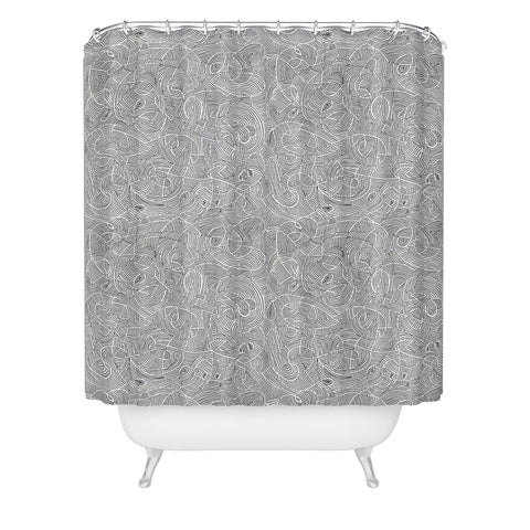 Gneural Currents Shower Curtain