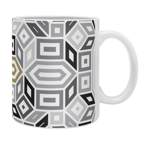 Gneural Geomaze Grayscale Coffee Mug