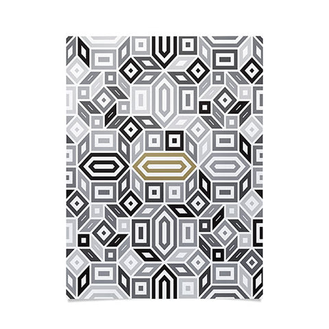 Gneural Geomaze Grayscale Poster