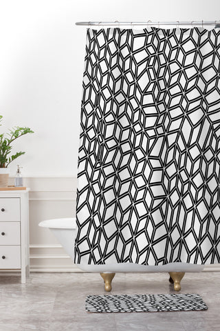 Gneural Inverted Compression Shower Curtain And Mat