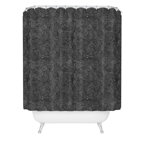 Gneural Inverted Currents Shower Curtain