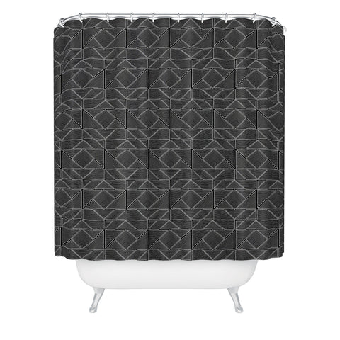 Gneural Inverted Shifting Pyramids Shower Curtain