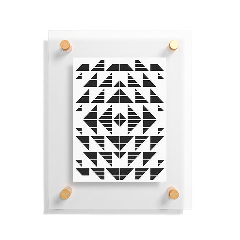 Gneural Neu Tribal Black Floating Acrylic Print