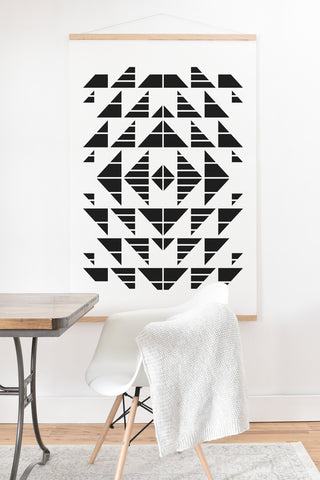 Gneural Neu Tribal Black Art Print And Hanger
