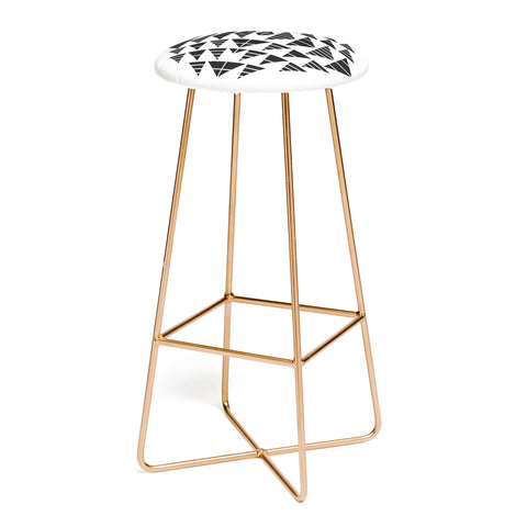 Gneural Neu Tribal Black Bar Stool