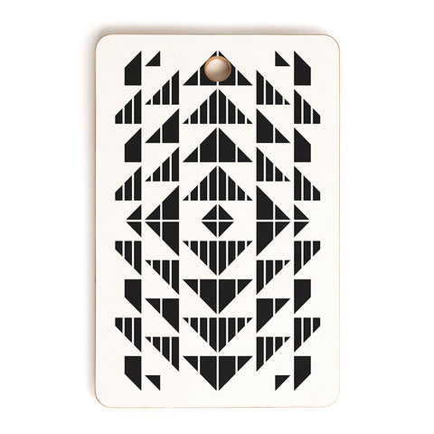 Gneural Neu Tribal Black Cutting Board Rectangle