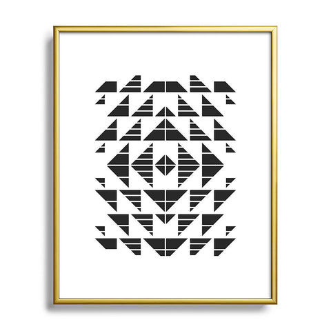 Gneural Neu Tribal Black Metal Framed Art Print