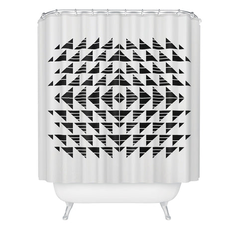 Gneural Neu Tribal Black Shower Curtain