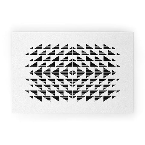 Gneural Neu Tribal Black Welcome Mat