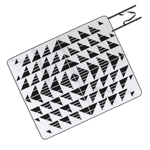 Gneural Neu Tribal Black Picnic Blanket