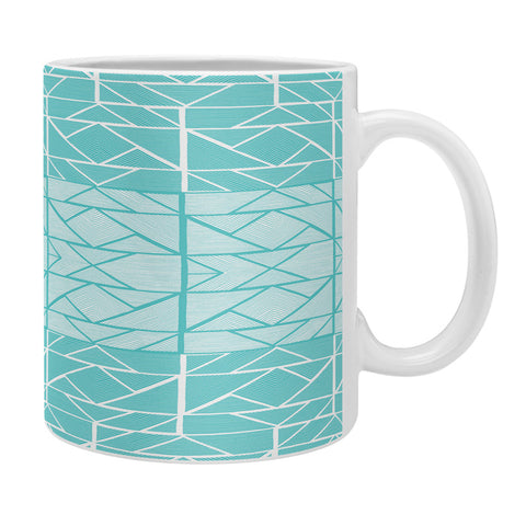 Gneural Shifting Pyramids Cyan Coffee Mug