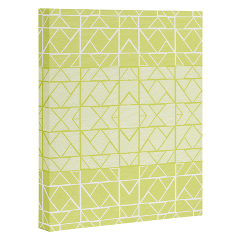Gneural Shifting Pyramids Lemon Art Canvas