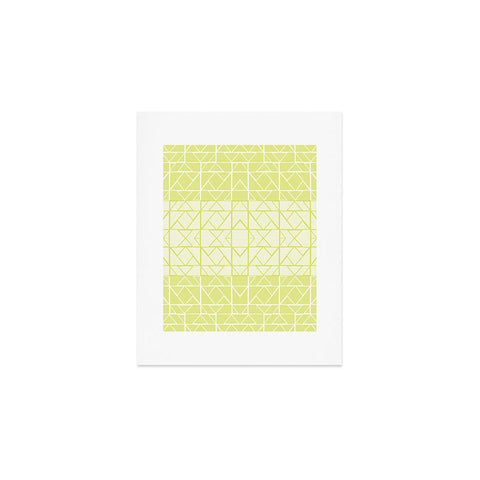 Gneural Shifting Pyramids Lemon Art Print