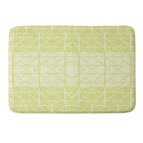 Gneural Shifting Pyramids Lemon Memory Foam Bath Mat