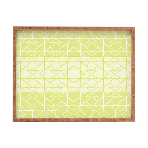 Gneural Shifting Pyramids Lemon Rectangular Tray