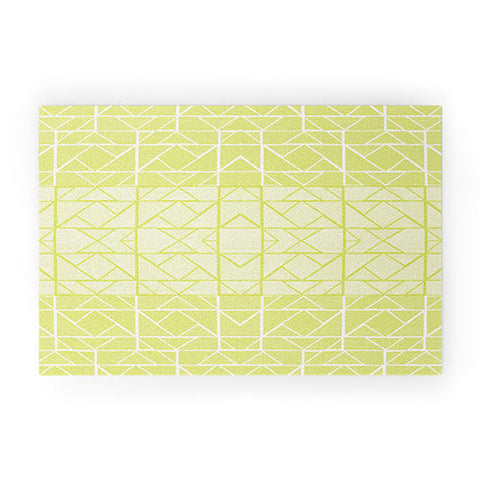 Gneural Shifting Pyramids Lemon Welcome Mat