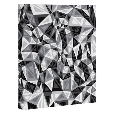 Gneural Triad Illusion Gray Art Canvas