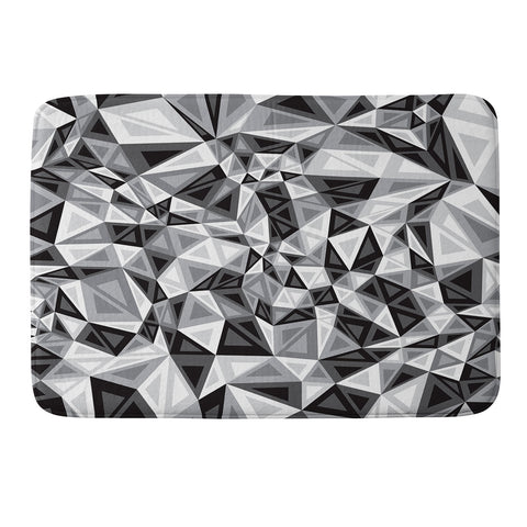 Gneural Triad Illusion Gray Memory Foam Bath Mat
