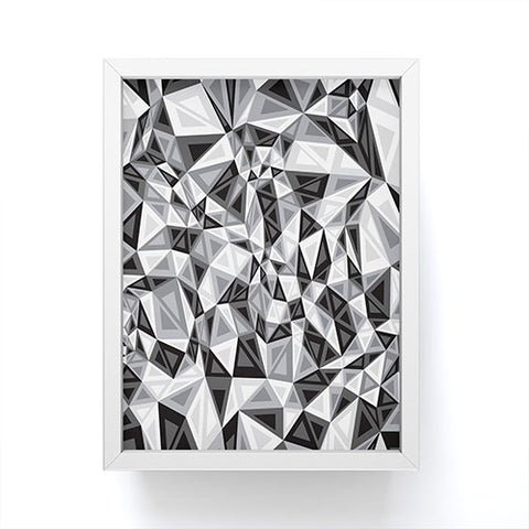 Gneural Triad Illusion Gray Framed Mini Art Print