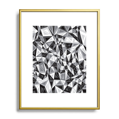 Gneural Triad Illusion Gray Metal Framed Art Print