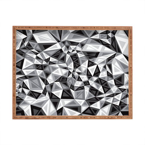 Gneural Triad Illusion Gray Rectangular Tray